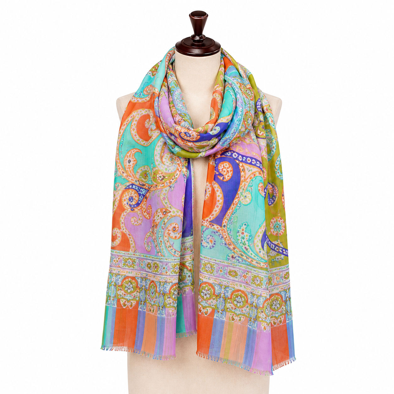 Digital Print Wool Scarf/Shawl 279